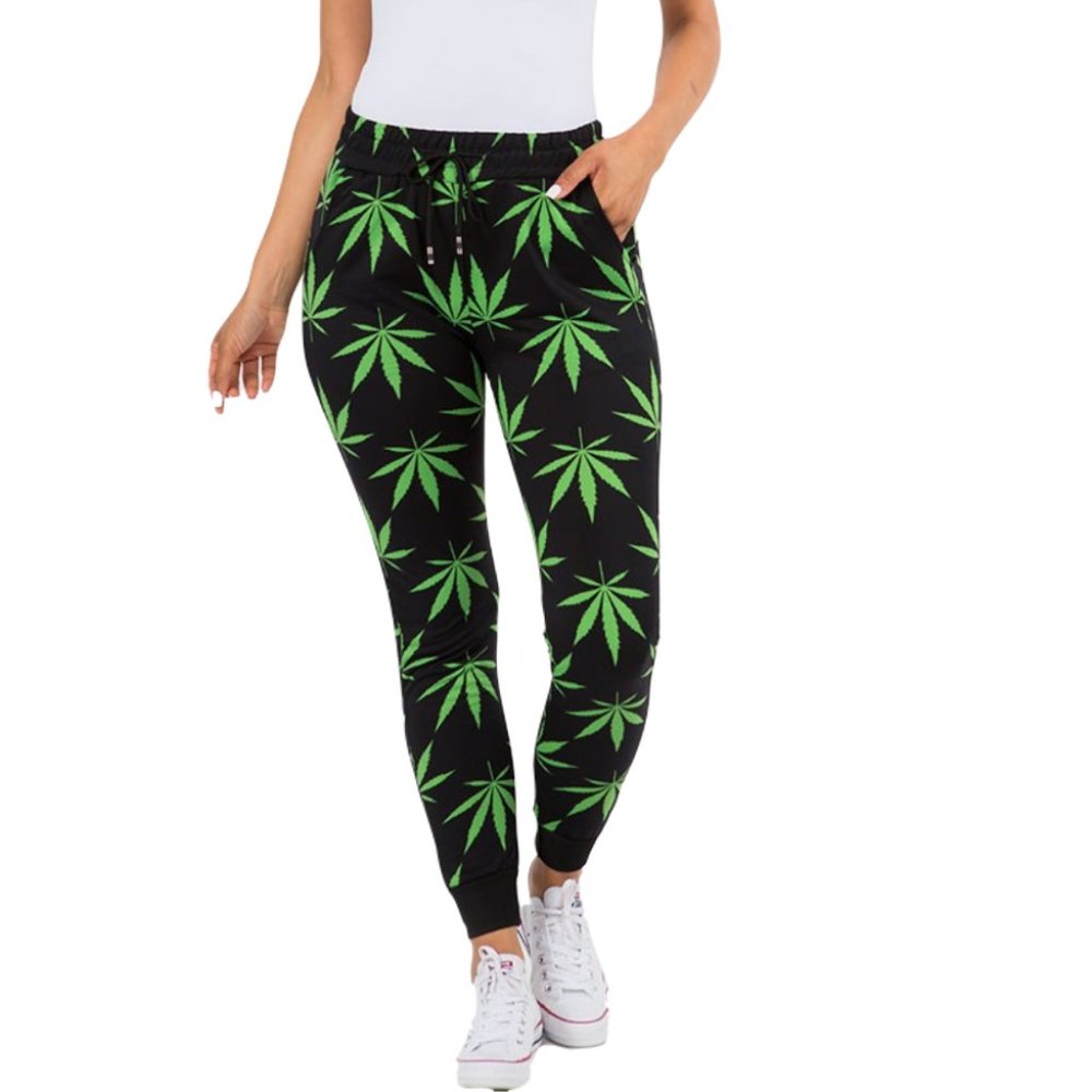 Weed Sweatpants Black